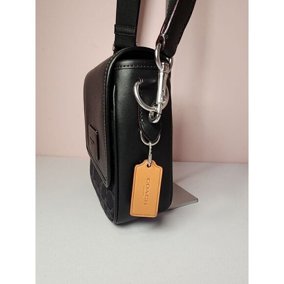 NWT Coach CO916 Lucas Crossbody In Signature Denim Black - Picture 9 of 10